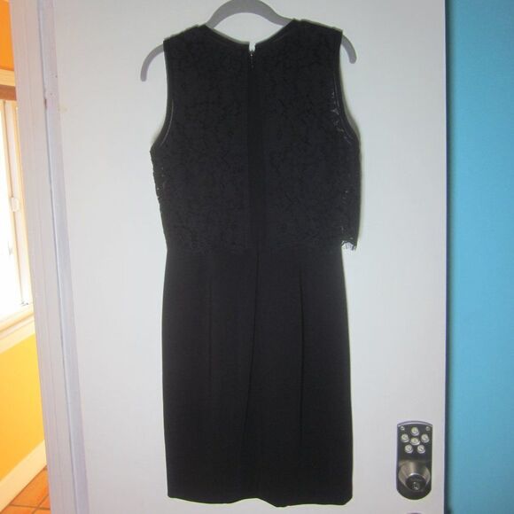 Rebecca Taylor Womens Size 4 Black Knee Length Dress with Lace Overlay Unworn - Picture 13 of 13